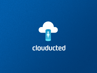 Clouducted abducted brand cloud concept creative logo logo mark ufo