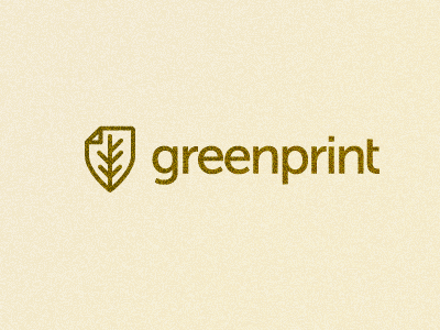 Greenprint brand clean concept creative logo eco green leaf logo mark paper water ink