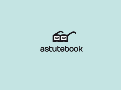 astutebook blog book brand bright clear clever crystalline ebook glasses logo mark read smart write