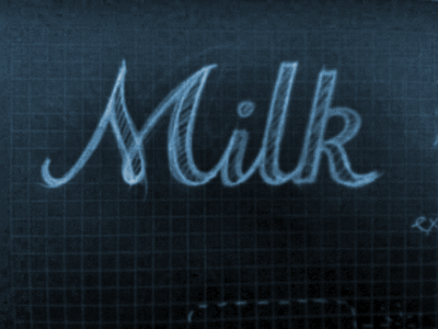 Milk brand custom type design handmade lettering logo logotype mark milk pencil simple