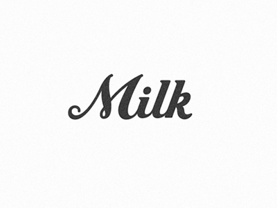 Milk brand custom custom type design handmade lettering logo logotype mark milk simple whiteinabottle