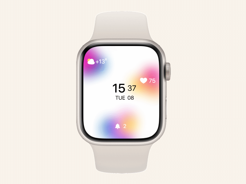 Watch home screen concept animation apple apple watch clock concept design digital graphic design motion graphics ui watch watchface watchos