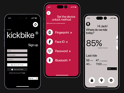 Kick bike app concept