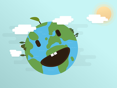 Keep our planet happy illustration