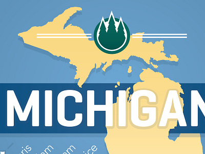 Michigan print concept design good type michigan midwest typography