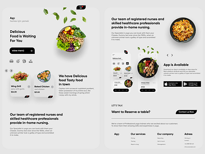 Food Web design ui ux web