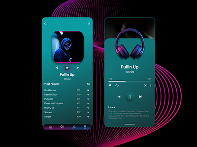 Music App app design ui ux