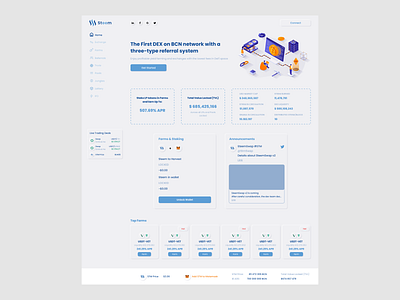 Steem defi project design ui ux vector web