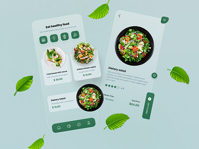 Healthy Food App app design ui ux