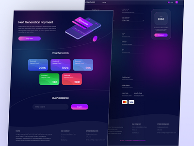 Coxicard Web site design ui ux web