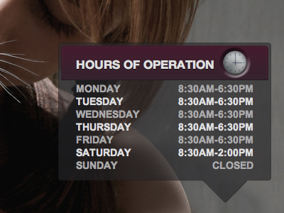 Hours Of Operation dark icon transparent widget