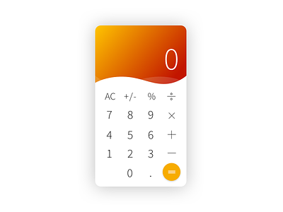 Daily UI #4: Calculator app calculator daily ui minimal shadow