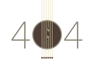 Daily UI #8: 404 404 daily ui dailyui error guitar illustration music