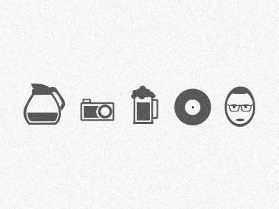 Icons beer camera coffee icons nerd record resim retro