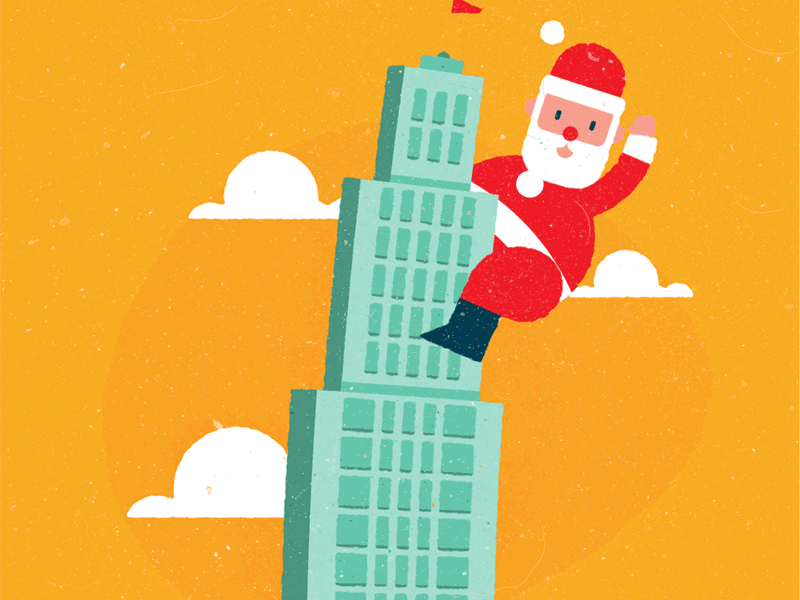 Oh, oh, holiday! animation gif illustration lostandfound santaclaus