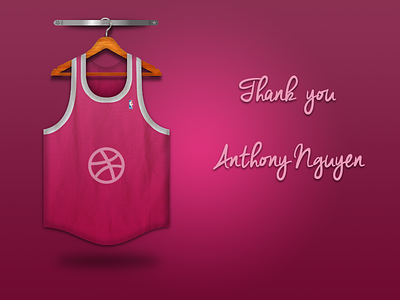 Thank you Anthony ! anthony basketball debut dribbble first mtk nguyen photoshop shot t shirt
