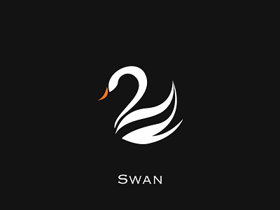Swan design illustrator logo swan vector