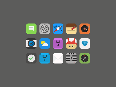 Votive Icons Set design flat icons ios photoshop themes