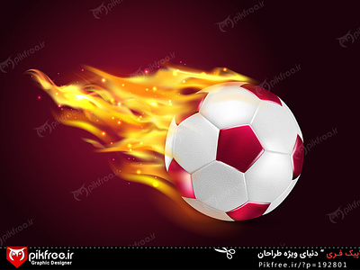 وکتور توپ فوتبال و جام جهانی قطر طرح آتشی pikfree sport آتشی توپ جام جهانی دانلود وکتور فریپیک فوتبال ورزش وکتور پیکفری
