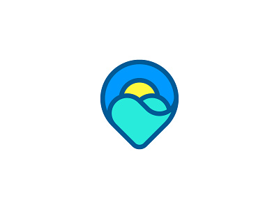 Hot Tours branding heart identity location logo mark pin sea sign sky smolkinvision sun symbol wave