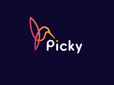 Picky bird branding hummingbags identity logo mark sign smolkinvision symbol