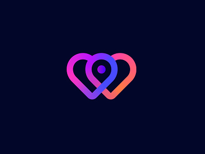 SmartLike branding heart icon identity location logo logotype mark pin sign smolkinvision symbol