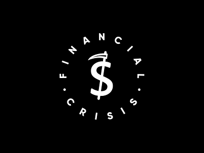 Financial Crisis branding crisis dead dollar finance identity logo mark s sign smolkinvision symbol