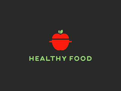 Healthy Food apple food fruit healthy logo logotype mark pan pot saucepan smolkinvision smolkinvladislav