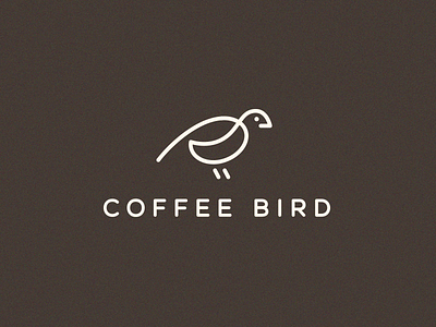 Coffee Bird bean bird coffee line logo mark smolkinvision