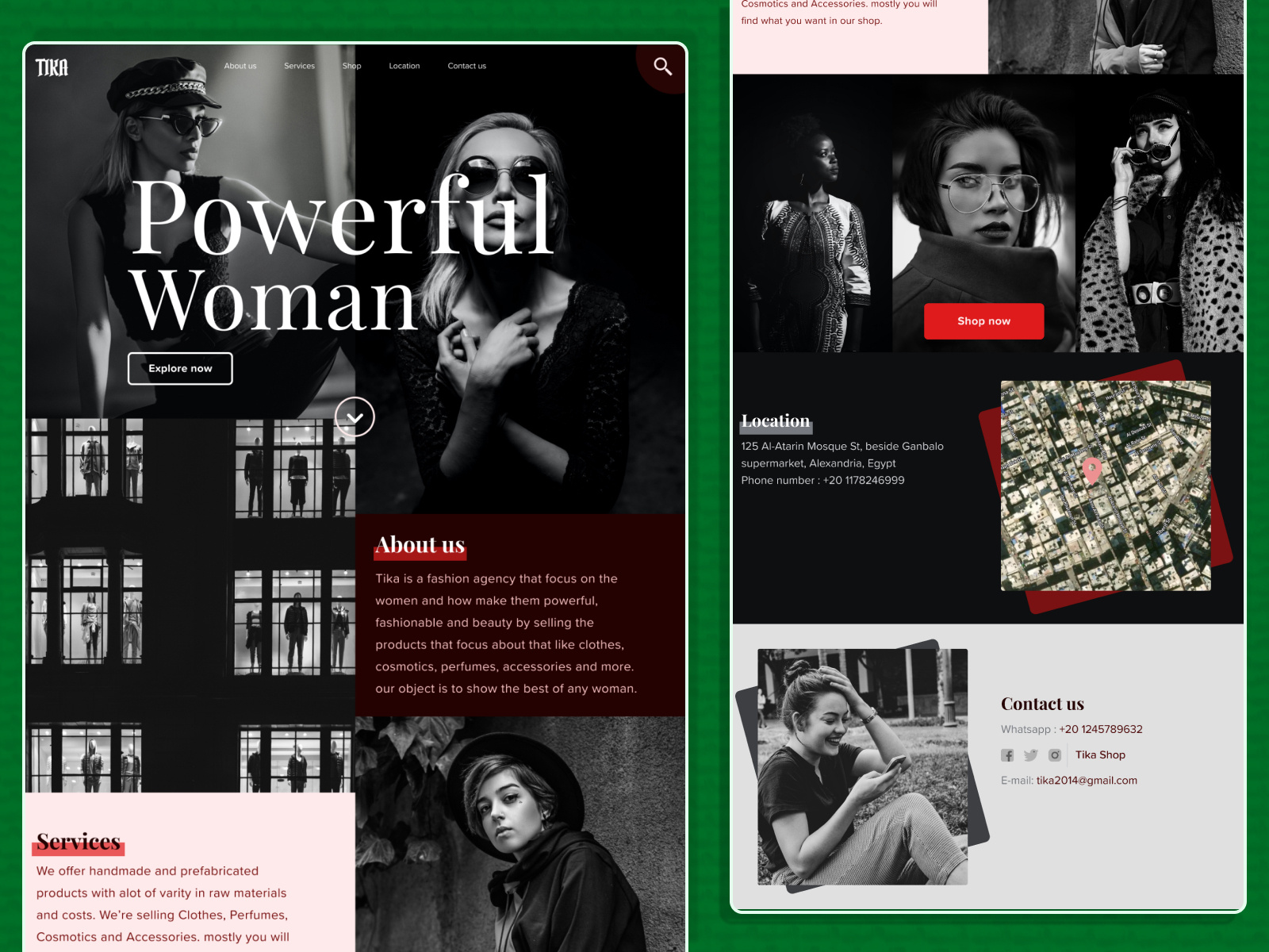 Fashion shop Landing Page by Islam Hussein on Dribbble