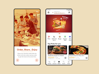 Food Delivery app adobe xd ads app dailyui delivery enjoy figma food food delivery app home mobile onboarding order product design search ui user experience user interface ux visual design