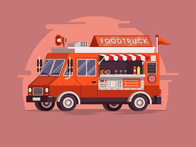 Food truck illustration. adobe illustrator flat style flatdesign food truck food trucks truck truck art truck ilustration vector art vector illustration