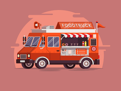 Food truck illustration.