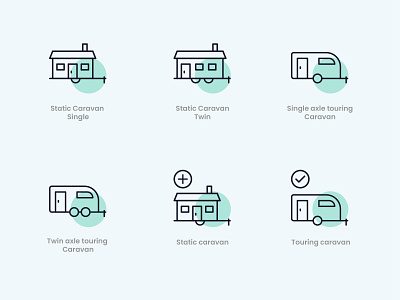 Caravan – Mobile Home Icon Set