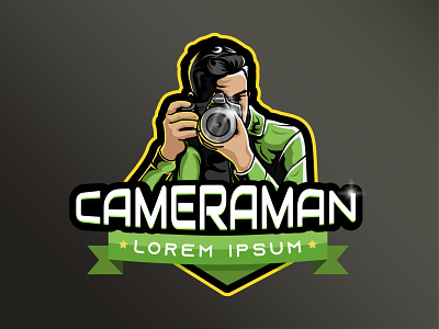 Camera Man Esport Logo cameraman canon esportlogo eyeglass focus lens logo inspiration logodesign sony a7 iii sports logo