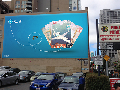 Billboard Promo blue graphic design iphone promotional travel ui
