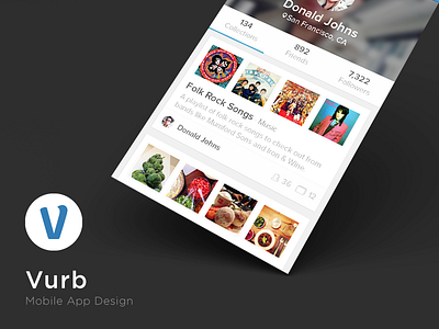Vurb App graphic design icons iphone 5 logo mobile photoshop ui ui design ux