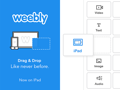 Drag and Drop Weebly for Ipad