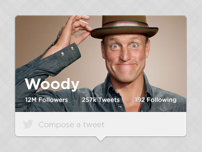 Woody Profile mobile twitter ui web