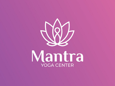 Mantra - Yoga Center gradient graphic design logo mantra pink yoga
