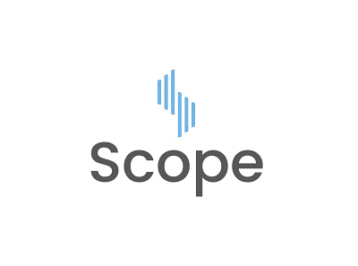 Scope blue company graphic design investment logo simple