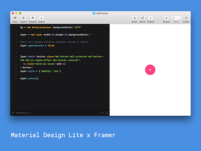 MDL x Framer framer google interactiondesign materialdesign mdl prototype