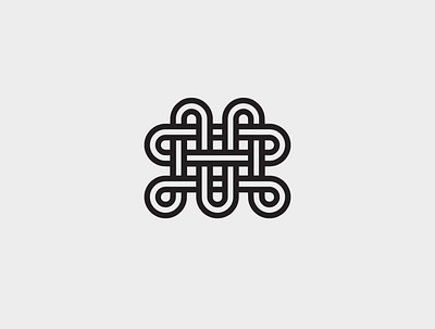 M exploration branding celtic knot design typography