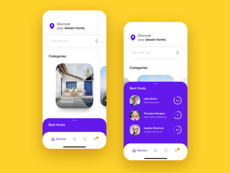 Anthill - Real Estate Home Screen android app design fresh house ios minimal mobile rent ui ux white