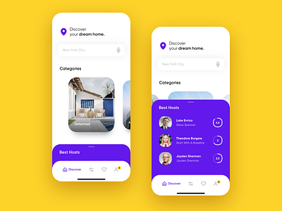 Anthill - Real Estate Home Screen android app design fresh house ios minimal mobile rent ui ux white