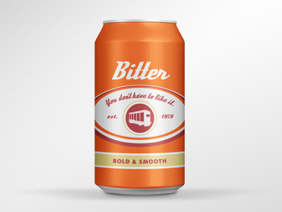 You Don't Have to Like It beer bitter brand can orange
