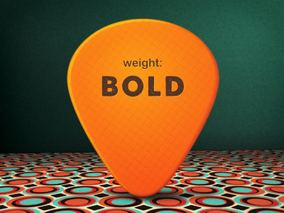 Bold bold guitar pick music orange pick