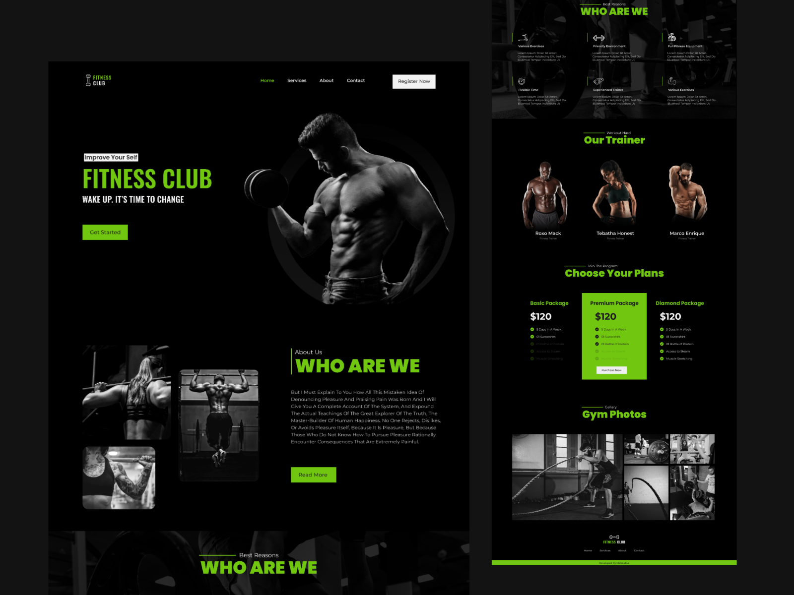 Fitness Club by Mahbubur Rahman on Dribbble