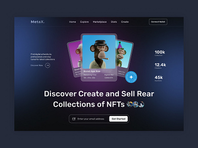 MetaX Nft nft ui web design