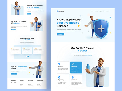 Mediaid - Medical Landing Page doctor landing page medical ui ux web design